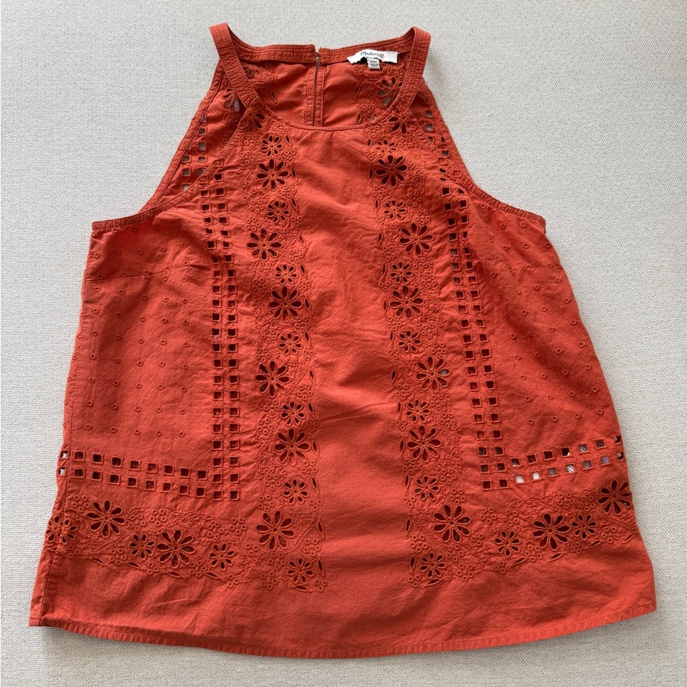 Madewell Eyelet A-Line Halter Top